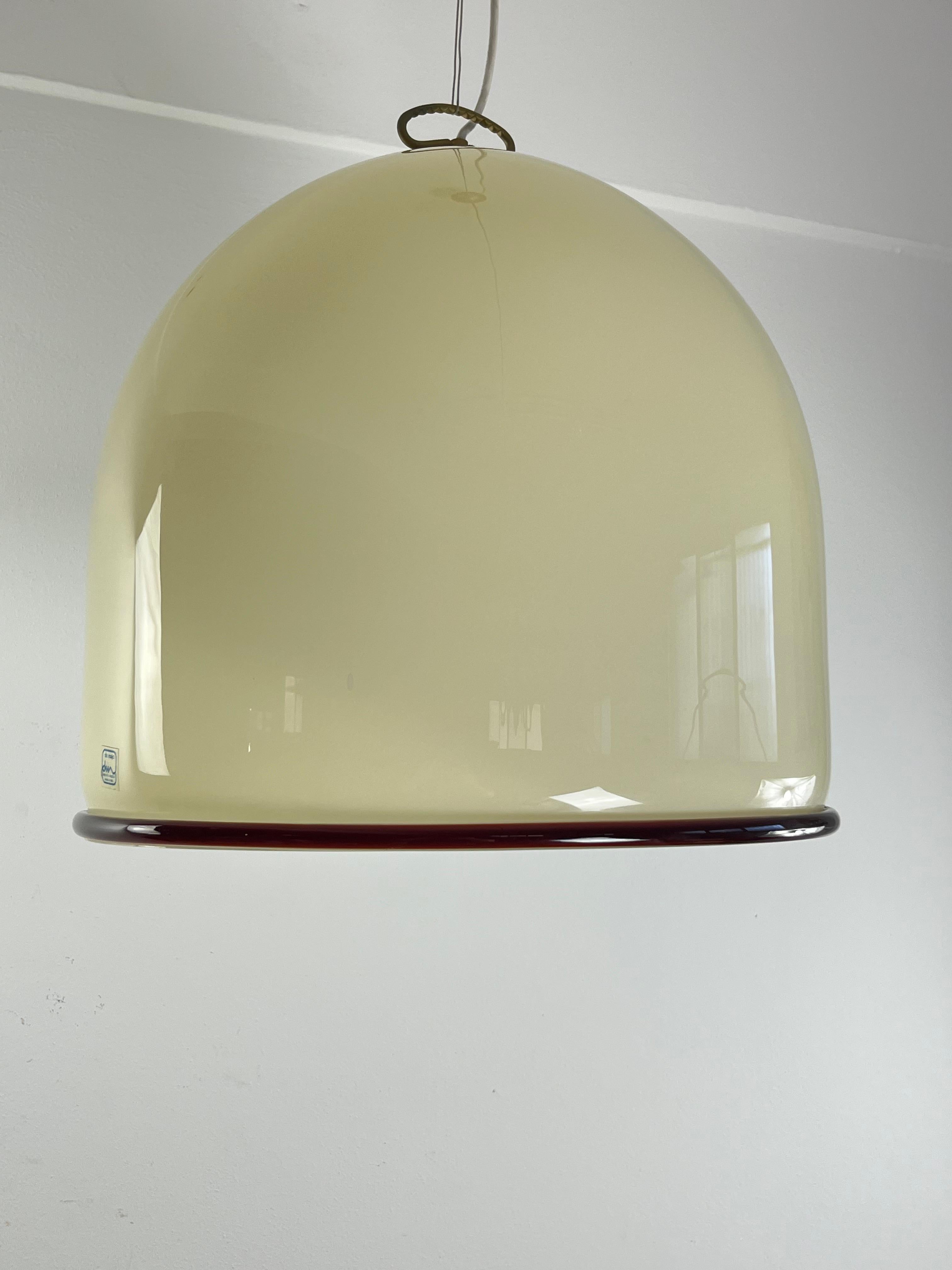 Mid-20th Century Mid-Century De Majo Murano Glass Bell Chandelier, 1960s For Sale
