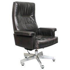 Midcentury De Sede DS 35 Executive Recliner or Swivel Office Chair, 1960s