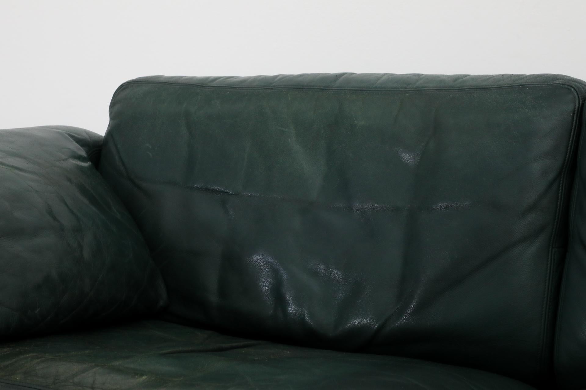 Mid-Century De Sede DS17 Green Leather Loveseat, Switzerland 6
