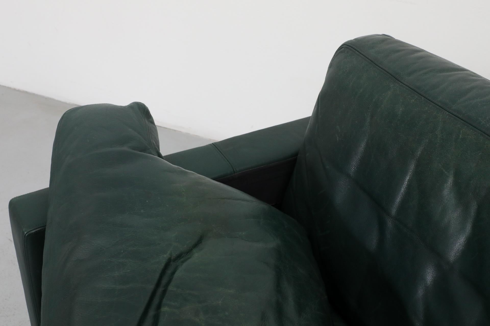 Mid-Century De Sede DS17 Green Leather Loveseat, Switzerland 10