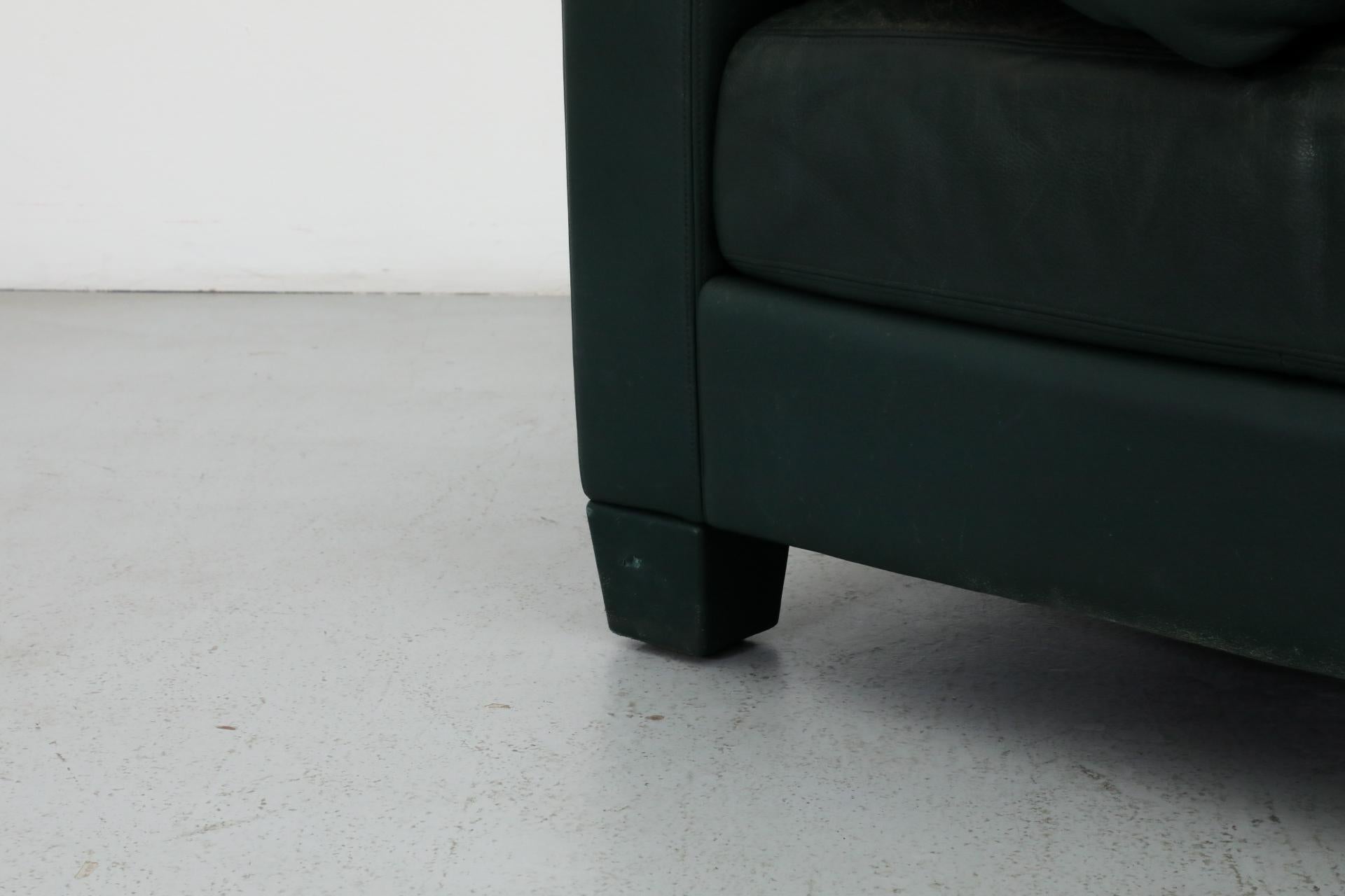 Mid-Century De Sede DS17 Green Leather Loveseat, Switzerland 13