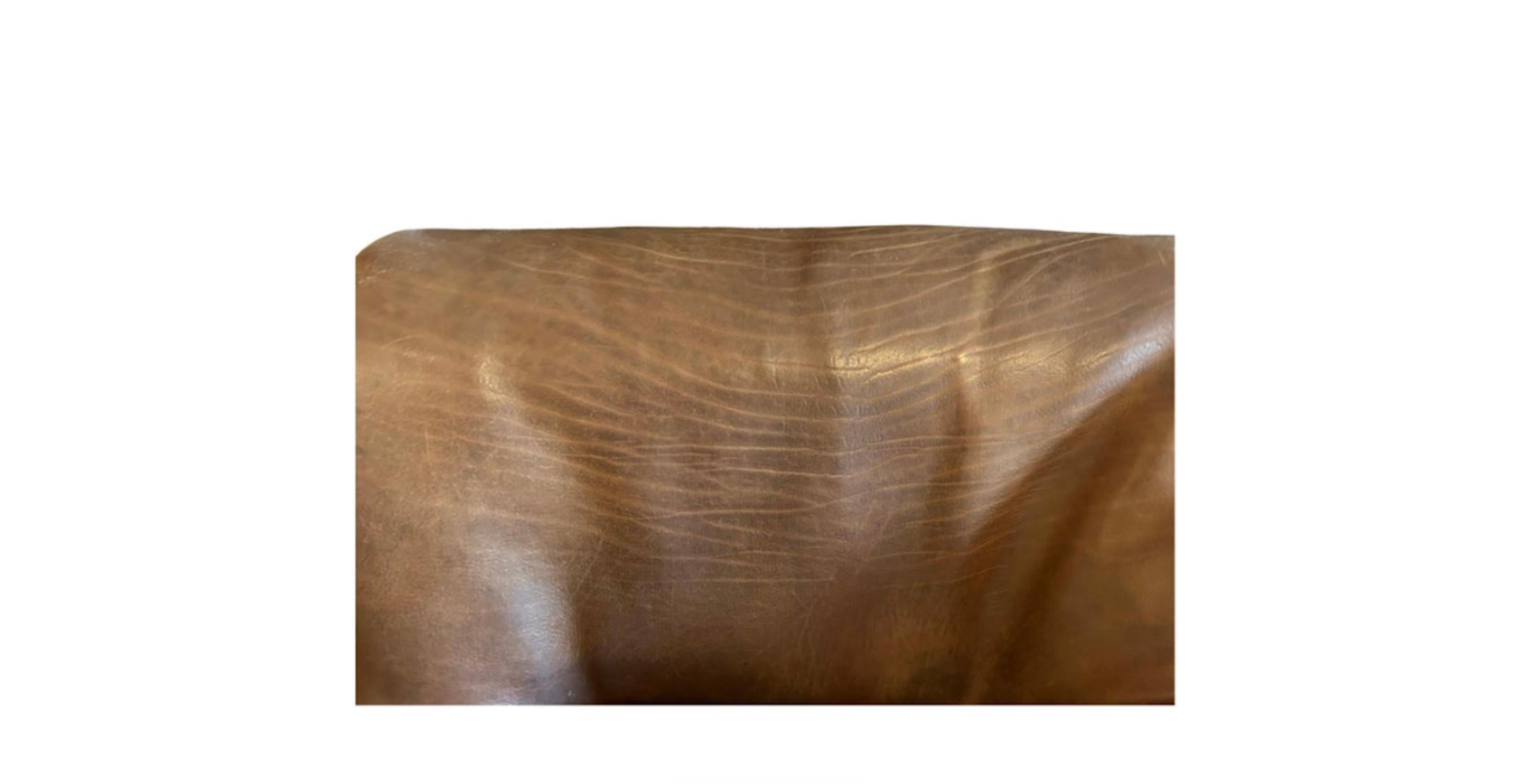 Late 20th Century Mid century De Sede Ds46 Loveseat Sofa Cognac Buffalo Leather Switzerland 1970s For Sale