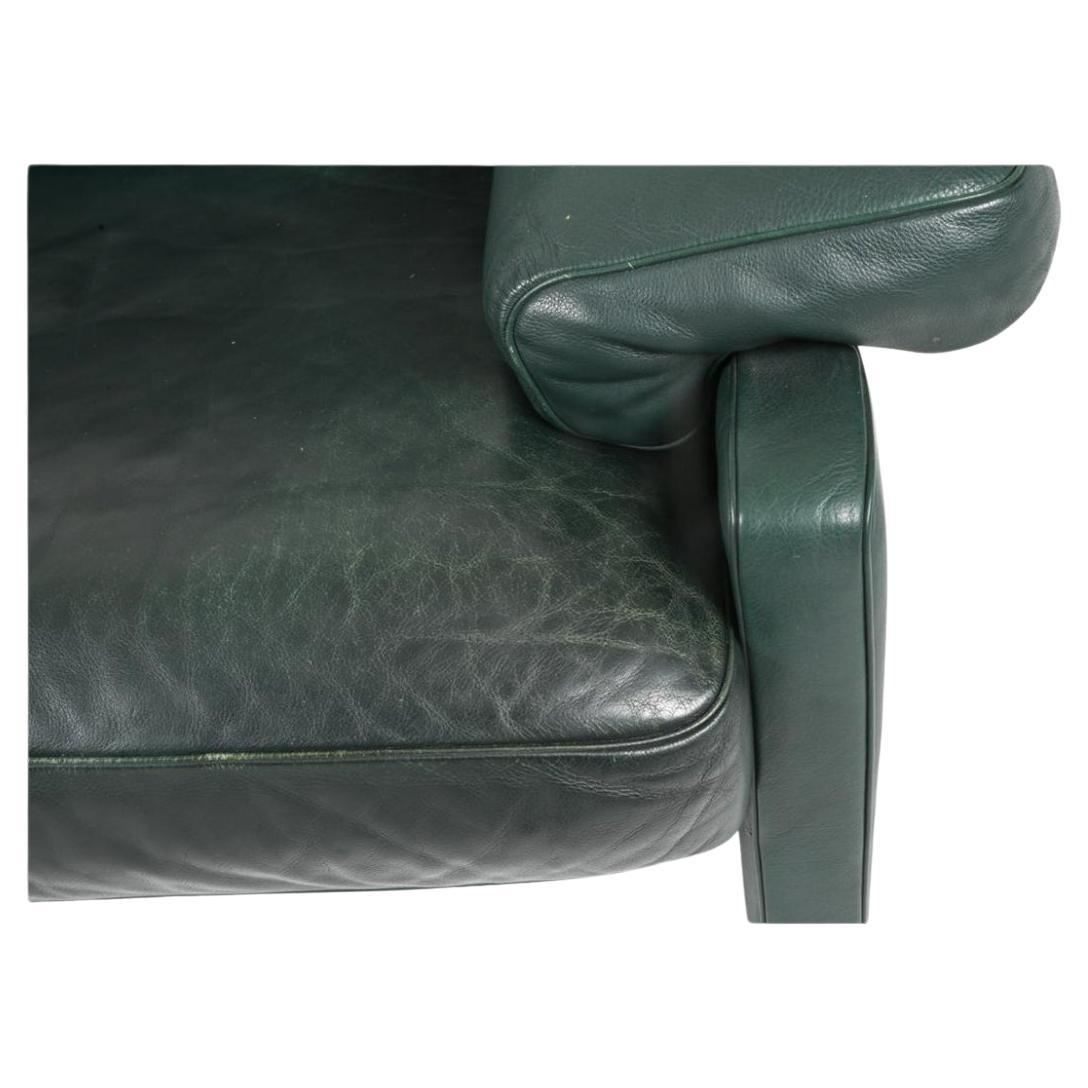 Mid-Century Modern Mid century De Sede Ds70 Loveseat Sofa dark green Leather Switzerland 1970s