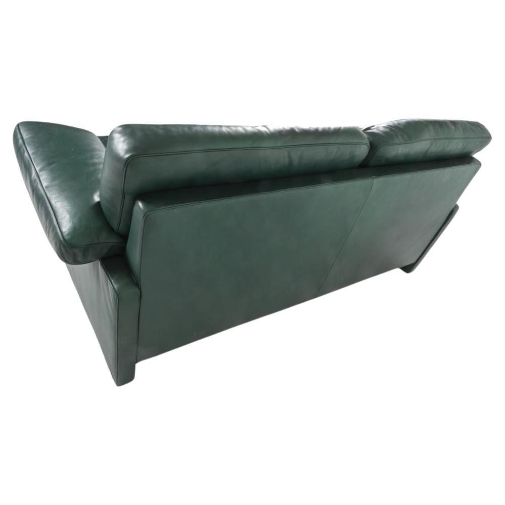 Swiss Mid century De Sede Ds70 Loveseat Sofa dark green Leather Switzerland 1970s