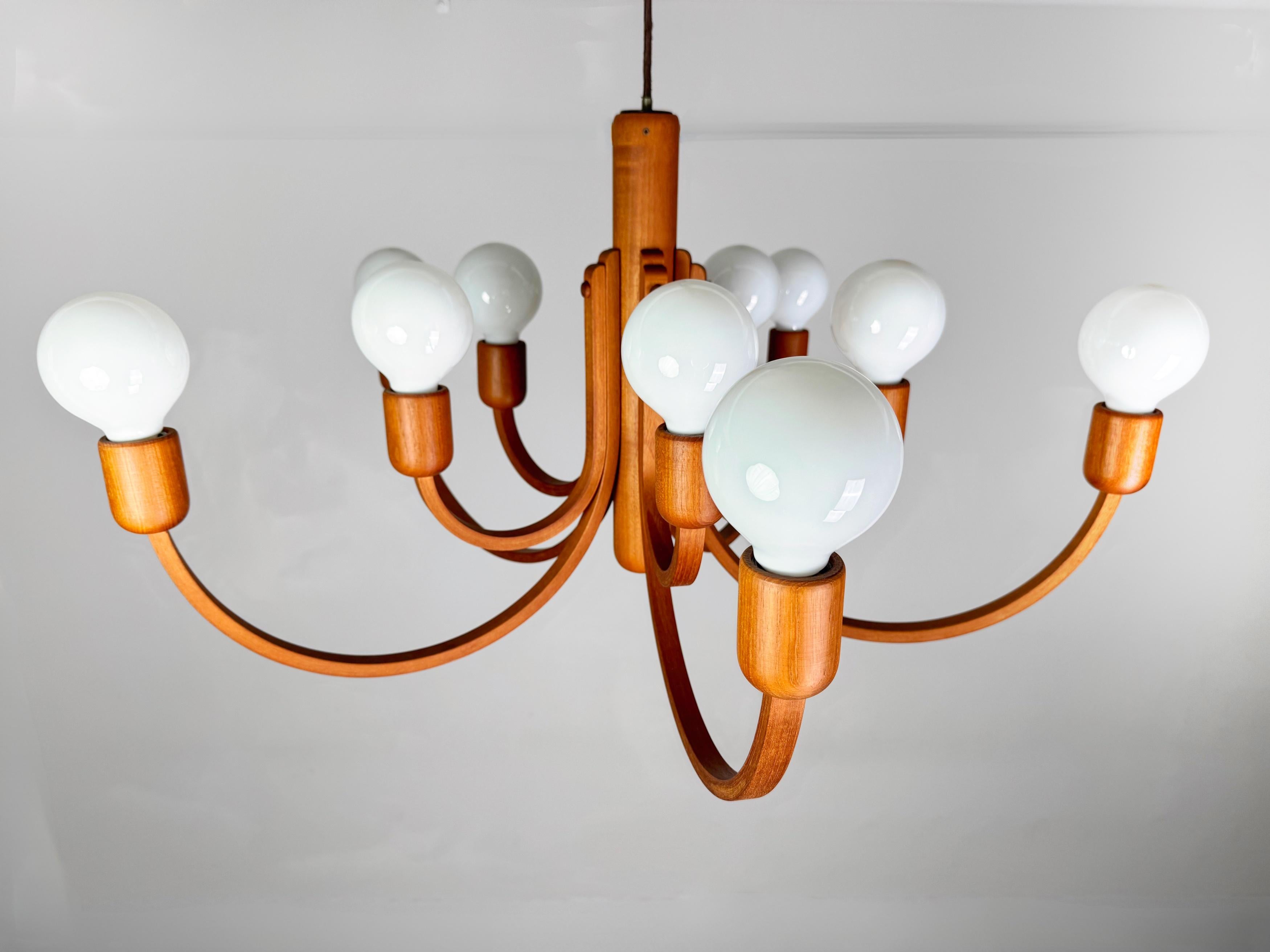 Mid-Century Modern Mid Century Deckenleuchte Strahler Domus Teak Deckenlampe