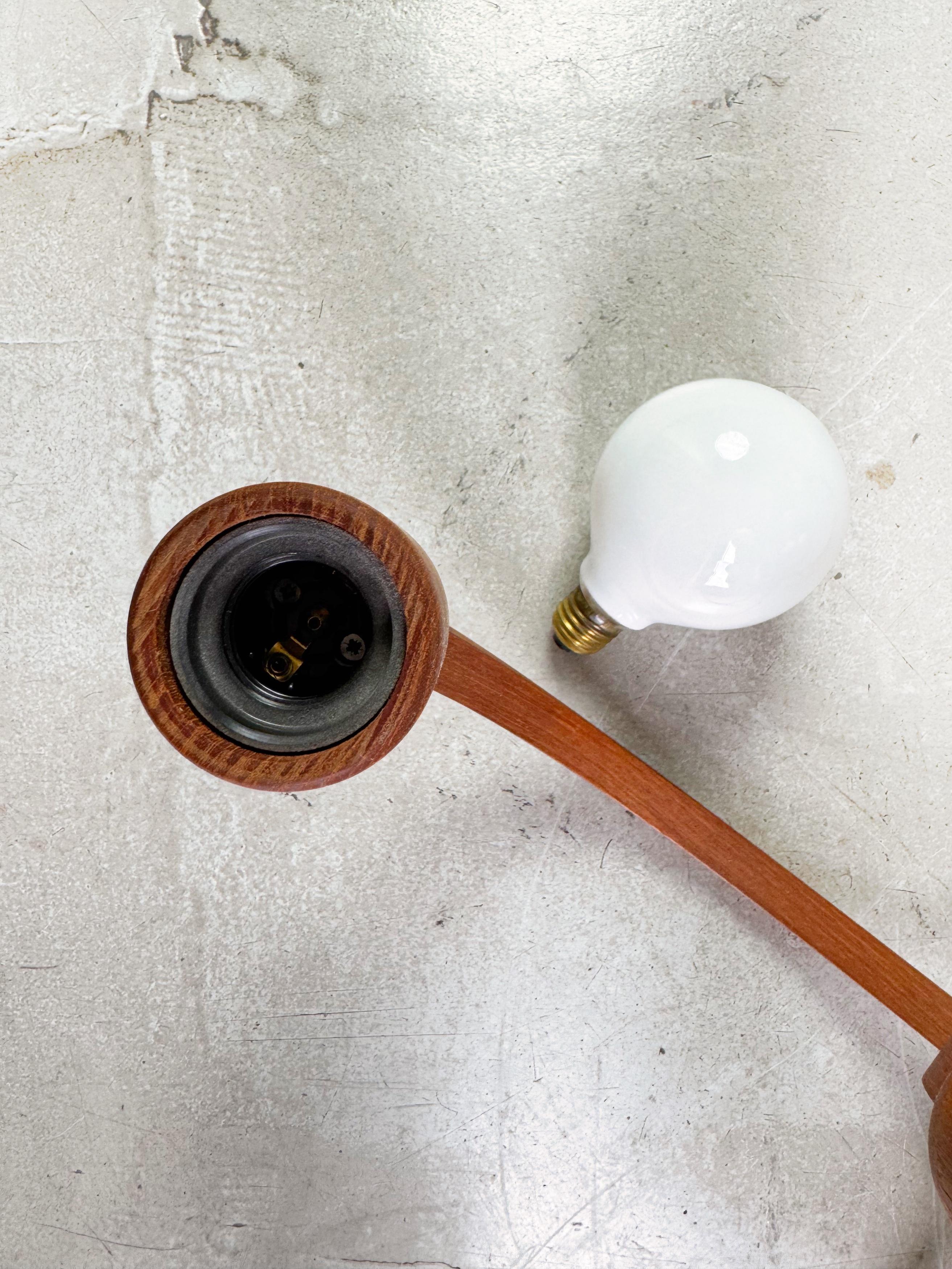 Mid Century Deckenleuchte Strahler Domus Teak Deckenlampe 3