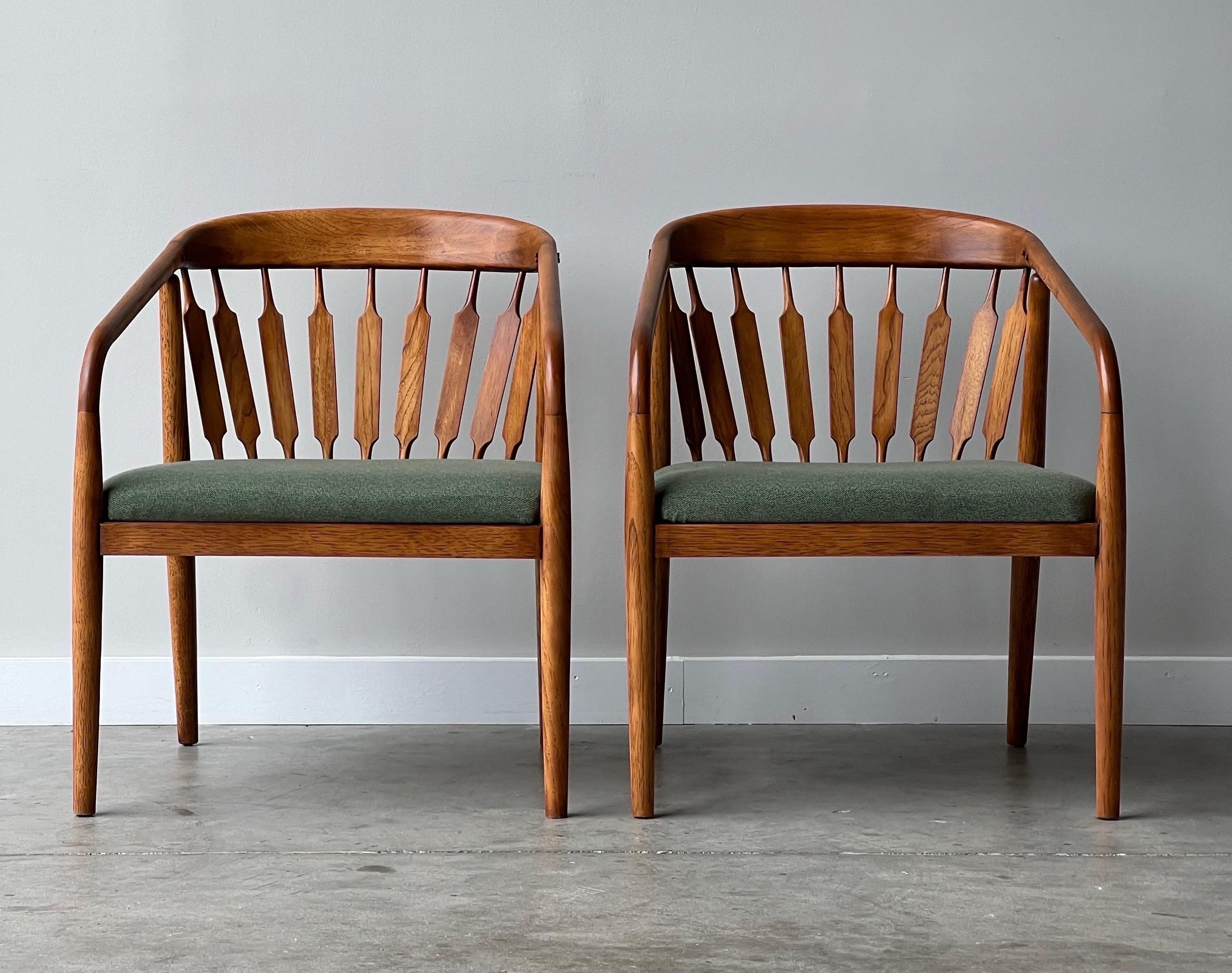 Mid-Century Modern Mid-Century ‘Declaration’ Lounge Chairs by Kipp Stewart for Drexel - a Pair