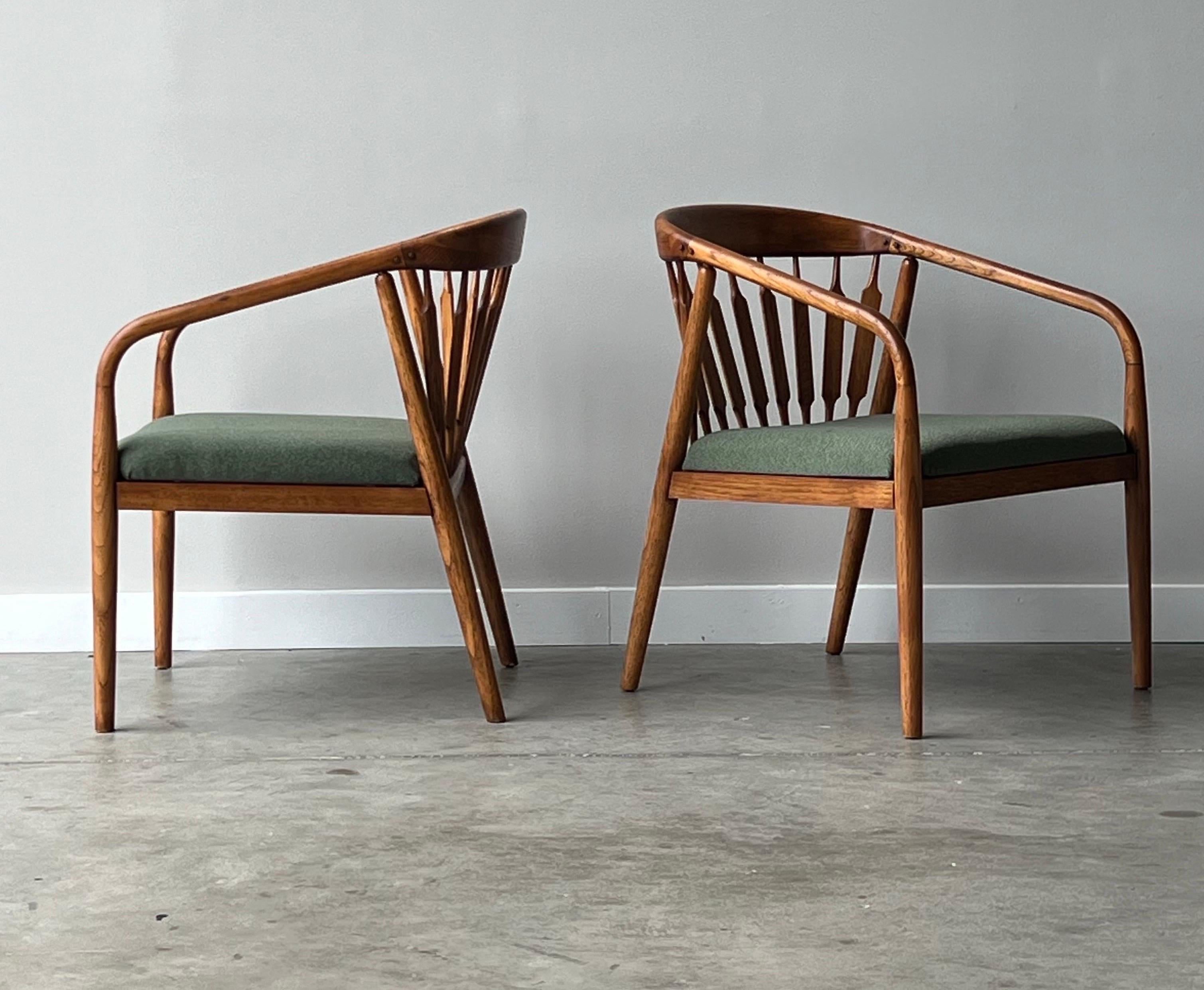Mid-Century ‘Declaration’ Lounge Chairs by Kipp Stewart for Drexel - a Pair In Good Condition In Raleigh, NC