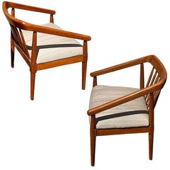 Sillones de roble de mediados de siglo "Declaración" de Kipp Stewart para Drexel, Pareja