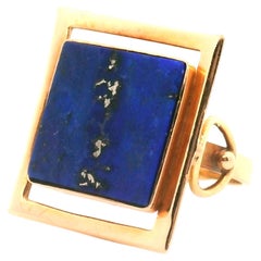 Mid Century Deco Lapis Ring