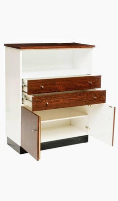 Mid-Century Deco Modern Formica Rosewood Cabinet