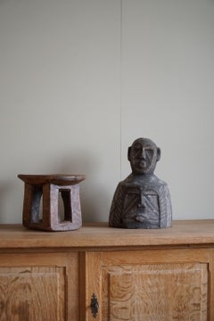 Mid Century, Decorative African Wooden Sculpture, Made in the 1940-50s