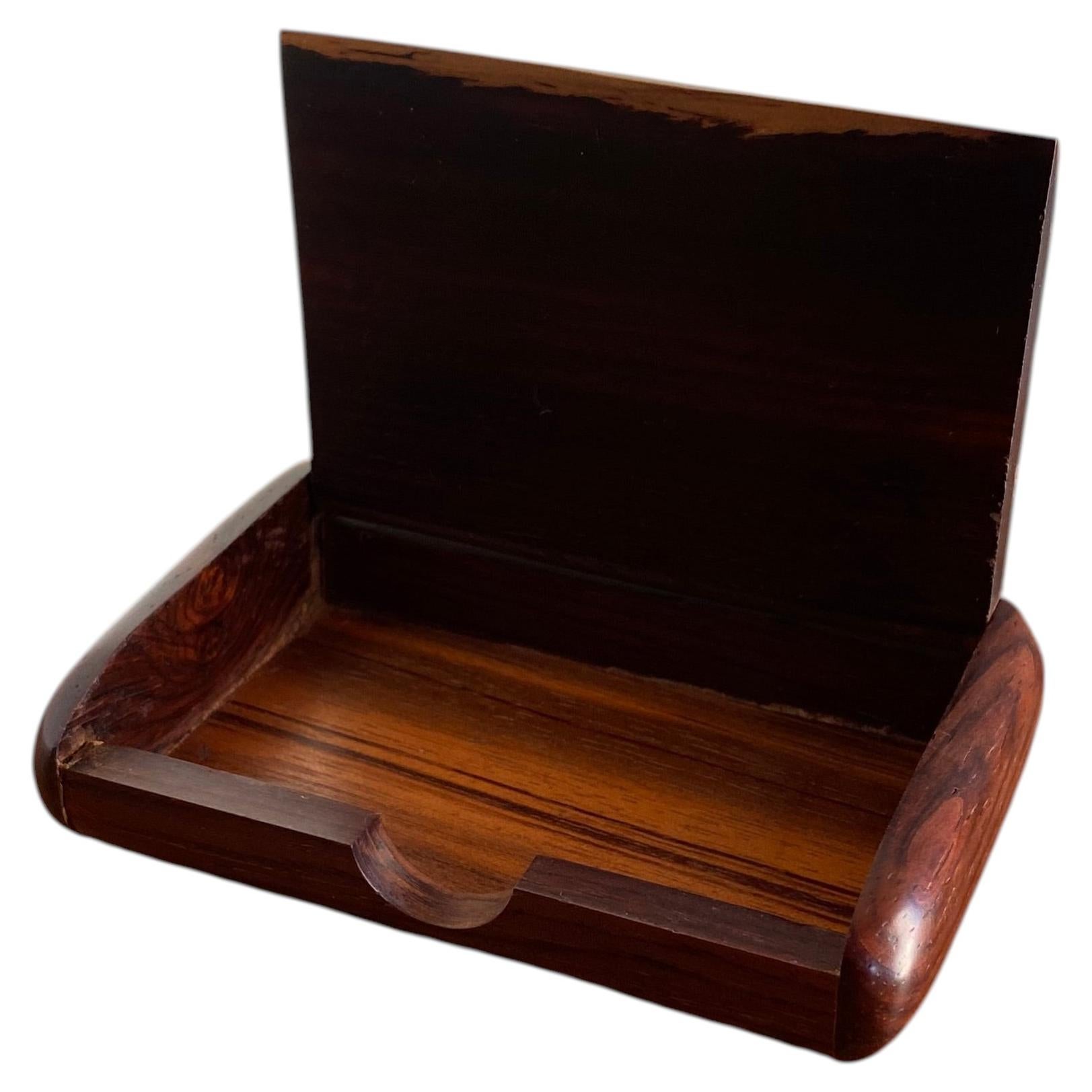Mid-Century Decorative Box in Rosewood and Walnut, Ralph Lauren Style