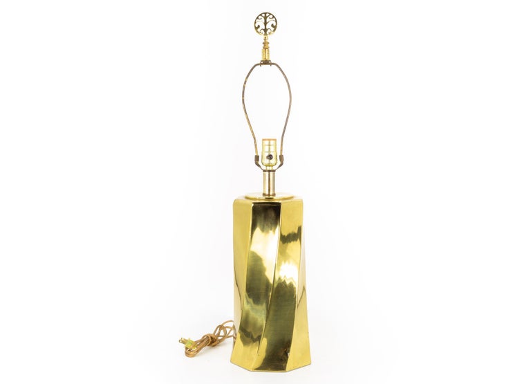MidCentury Decorative Brass Table Lamp For Sale at 1stDibs