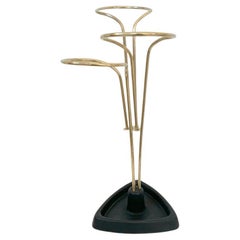 Mid-Century Decorative Brass Umbrella Stand, circa 1950, Austria.