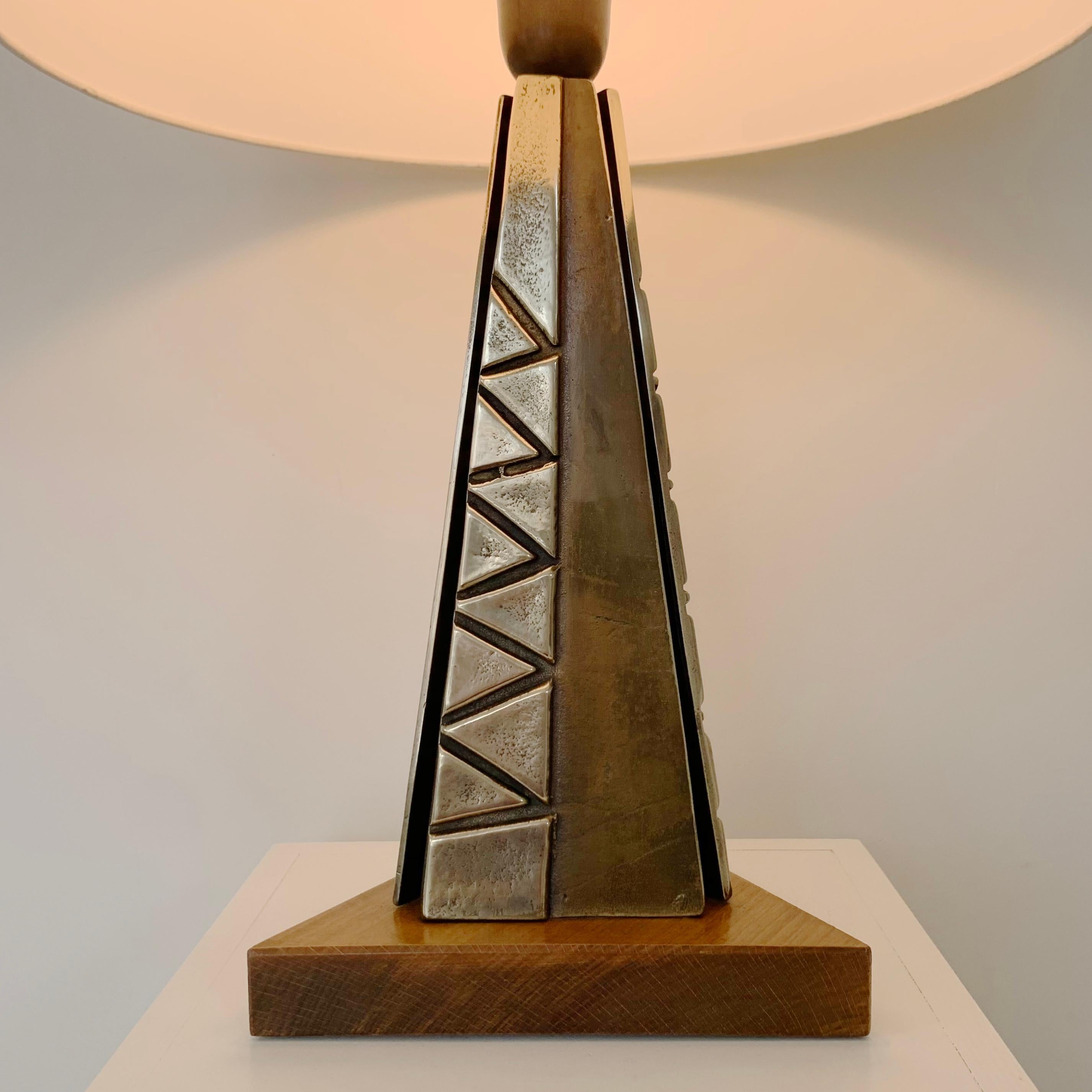 Mid-20th Century Mid-Century Decorative Bronze Table Lamp, circa 1960, Italy. For Sale