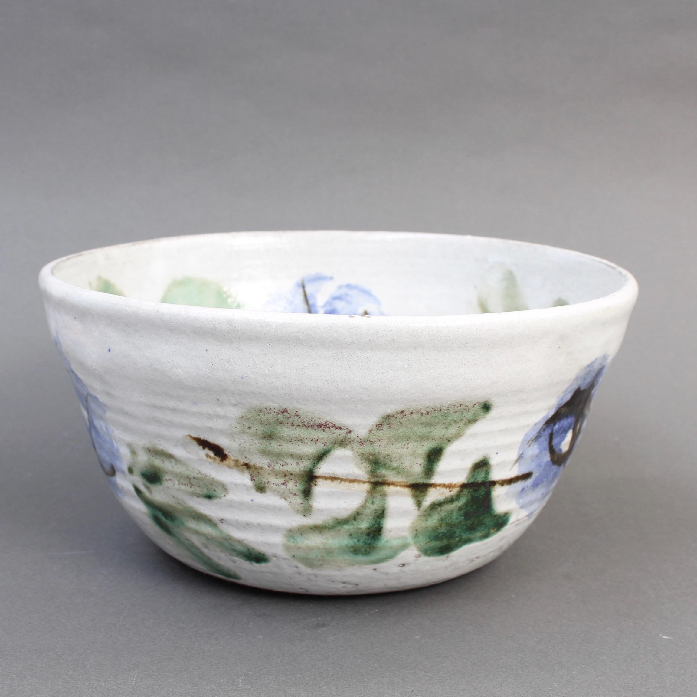 French Midcentury Decorative Ceramic Bowl by Albert Thiry, circa 1960s For Sale