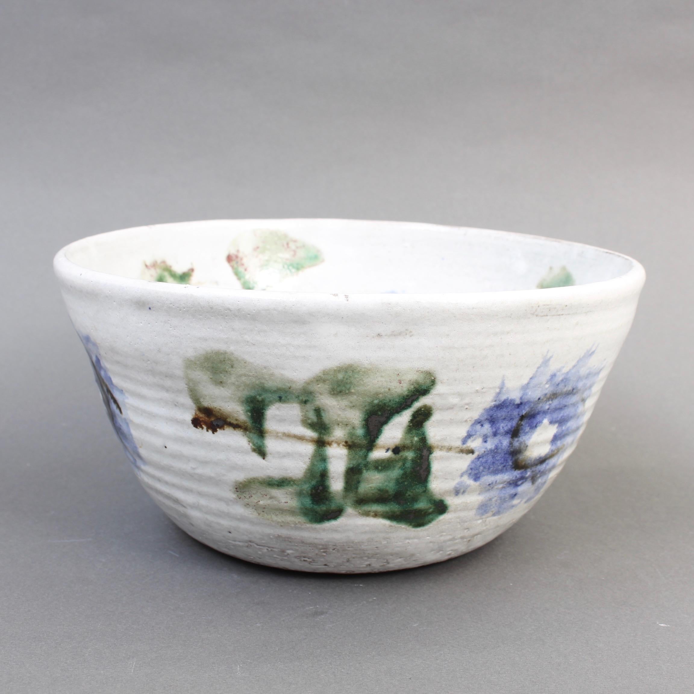 Midcentury Decorative Ceramic Bowl by Albert Thiry, circa 1960s In Good Condition For Sale In London, GB