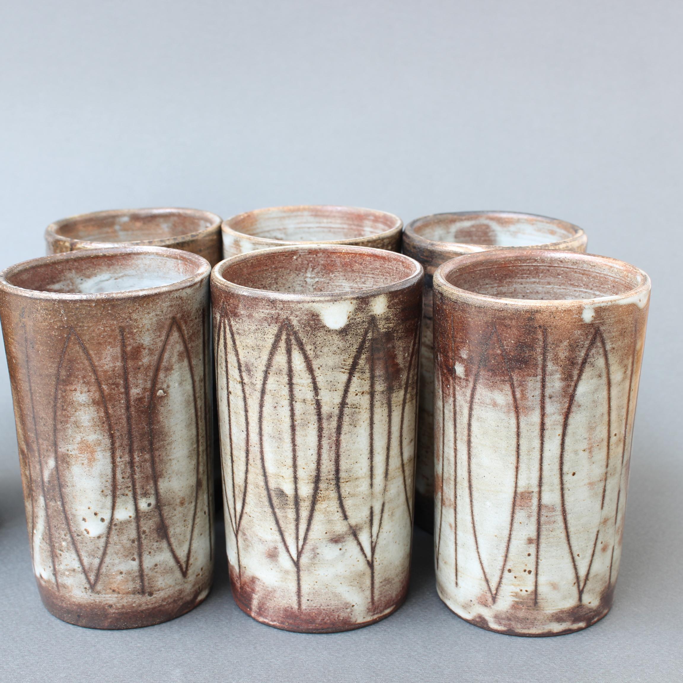Mid-Century Decorative Ceramic Drink Set by Jacques Pouchain - Atelier Dieulefit For Sale 5