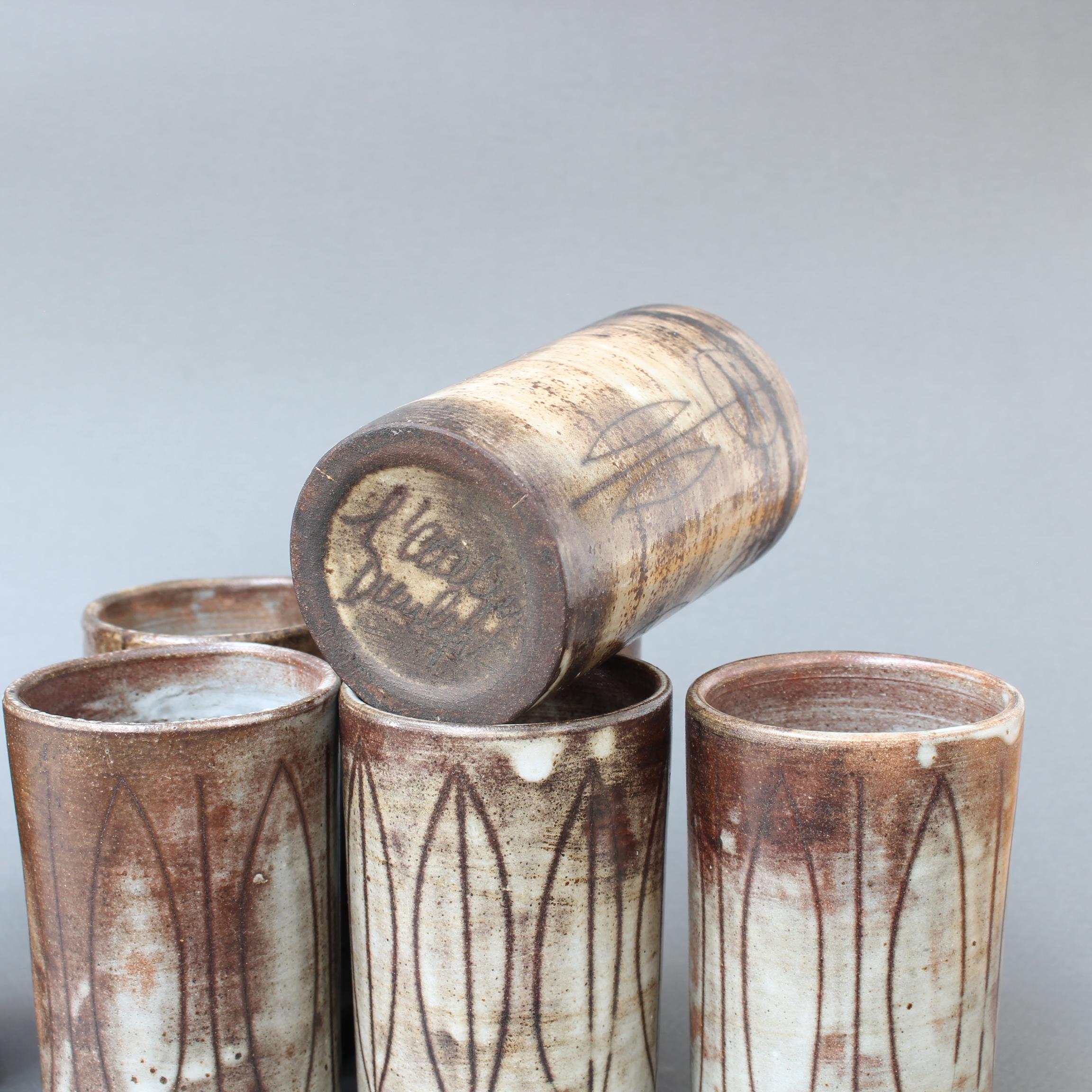 Mid-Century Decorative Ceramic Drink Set by Jacques Pouchain - Atelier Dieulefit For Sale 7