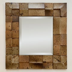 Specchio decorativo in ceramica del Medioevo, 1970 circa, Francia