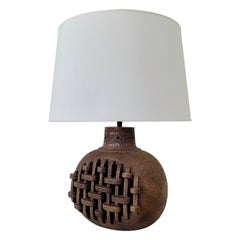 Mid-Century Decorative Ceramic Table Lamp, circa 1960, France.