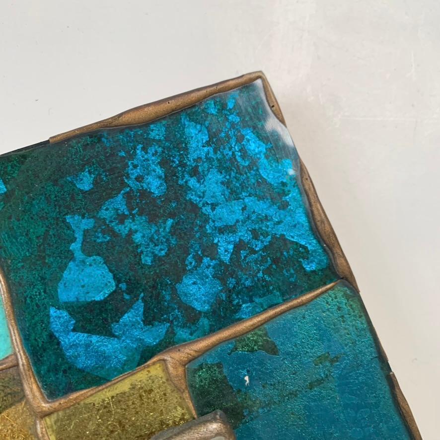 Dekorativer Mosaikspiegel aus farbigem Glas aus der Mitte des Jahrhunderts, um 1970, Frankreich. im Angebot 7