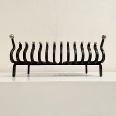Mid-Century Decorative Fireplace Grate, circa 1950, France.