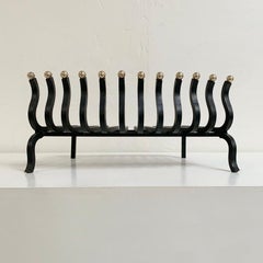 Mid-Century Decorative Fireplace Grate, circa 1950, France.