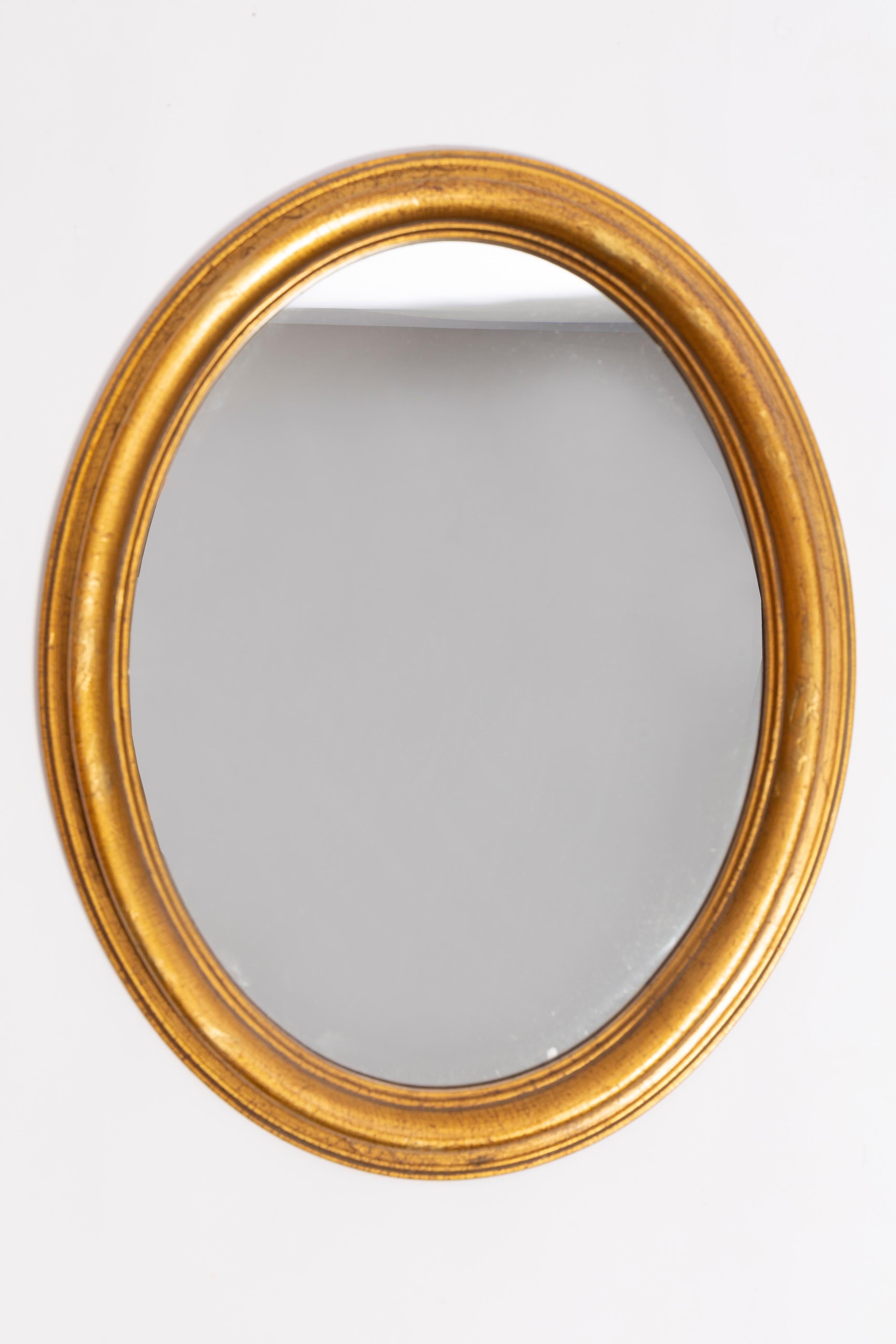 Mid-Century Modern Mid Century Decorative Mirror in Golden Wood Frame, Italy, 1960s