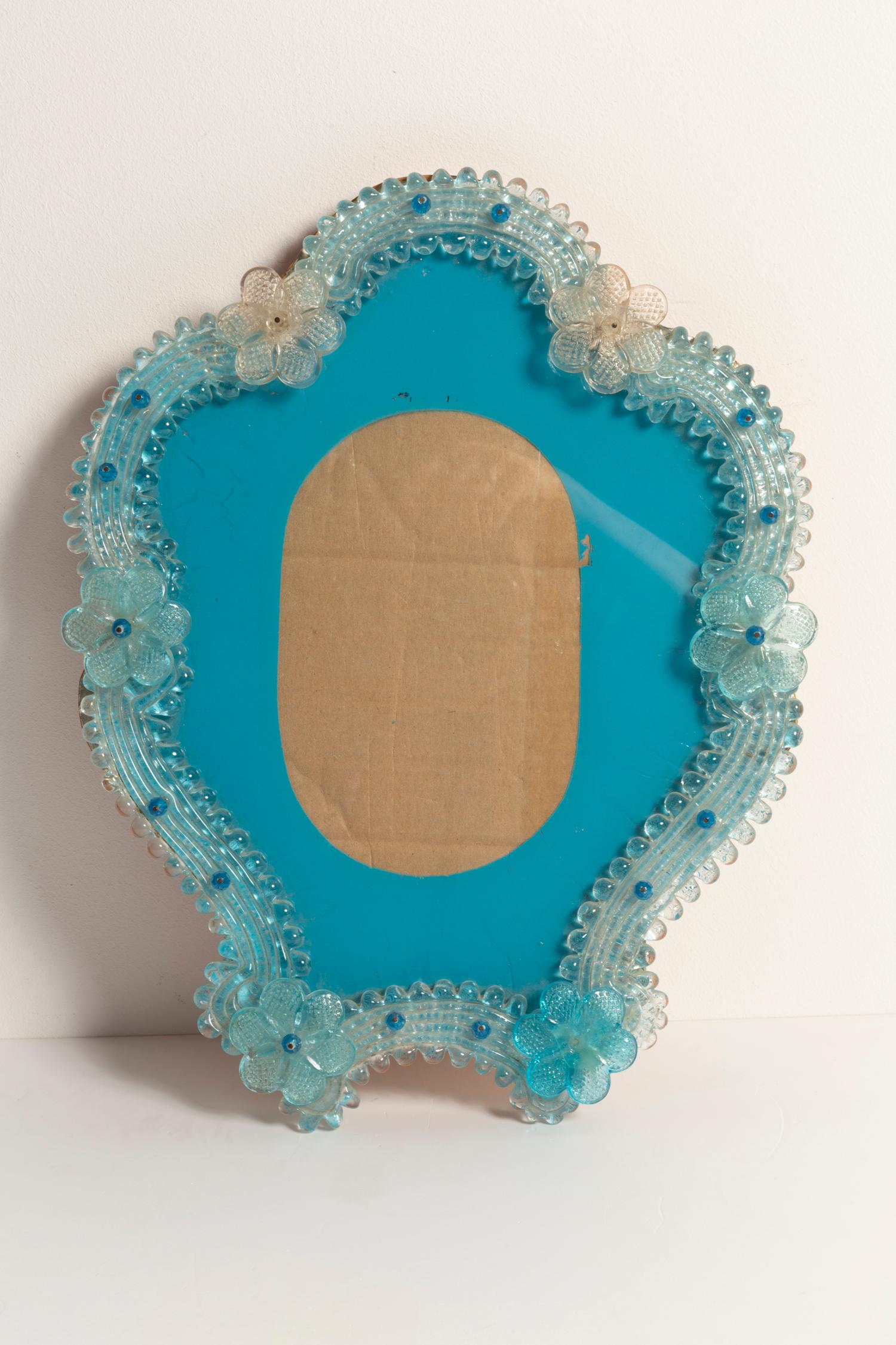 Métal Cadre décoratif à fleurs de Murano du milieu du siècle, Italie, années 1960 en vente