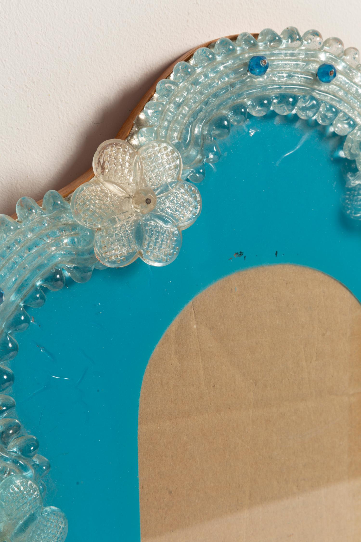 Cadre décoratif à fleurs de Murano du milieu du siècle, Italie, années 1960 en vente 2