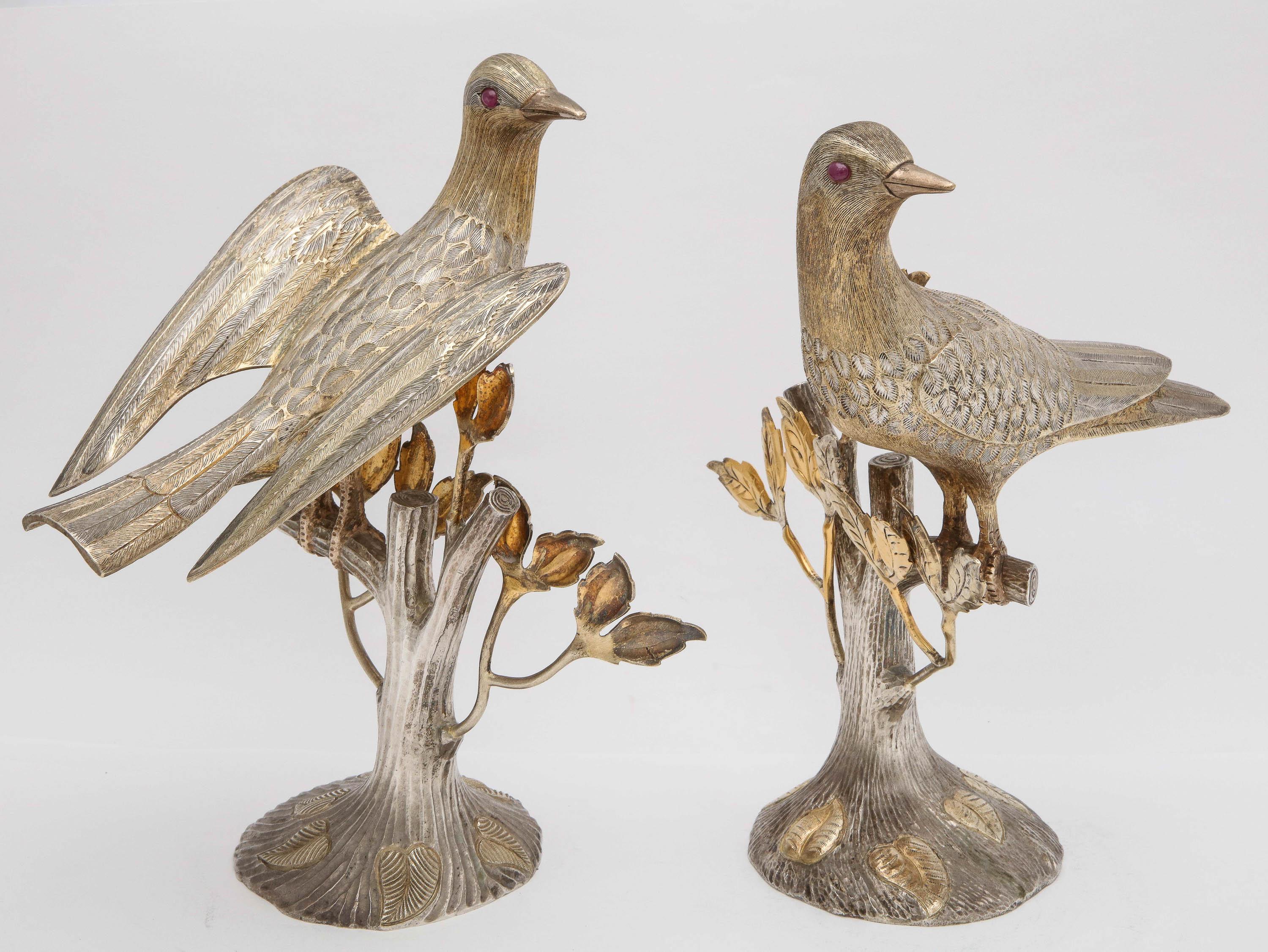 Midcentury Decorative Pair of Sterling Silver Table Birds by Tane 5