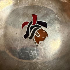 Mid-Century Decorative Silver Plate Los Castillo Emplumado Azteca