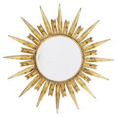 Specchio decorativo a raggiera di metà secolo