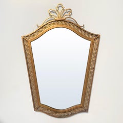 Mid-century Decorative Wall Mirror, circa 1940, France.