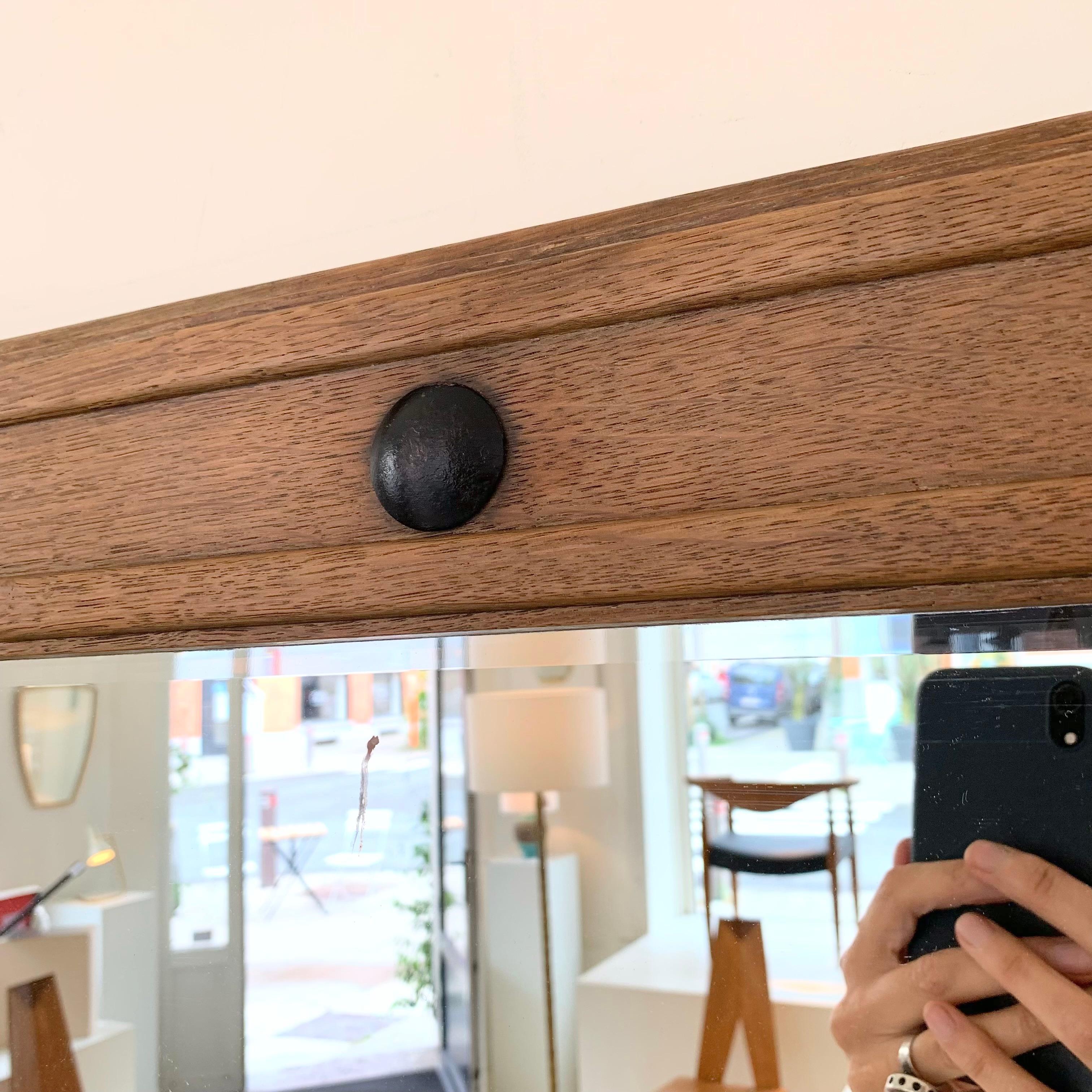 Mid-Century Decorative Wood Mirror, circa 1950, France. 4