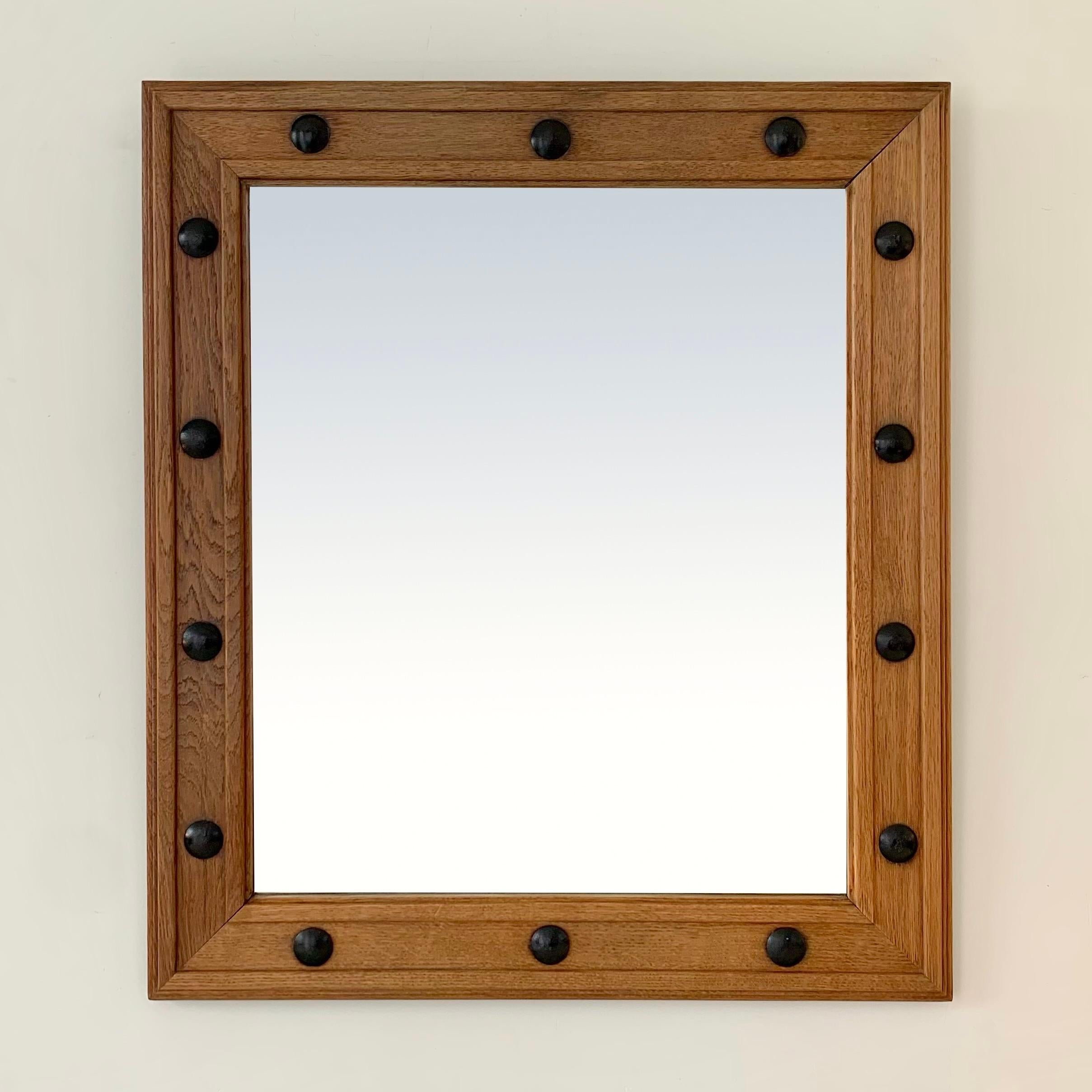 Mid-Century Decorative Wood Mirror, circa 1950, France. 5