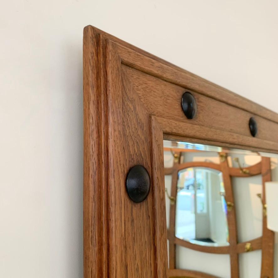 Mid-Century Decorative Wood Mirror, circa 1950, France. 1