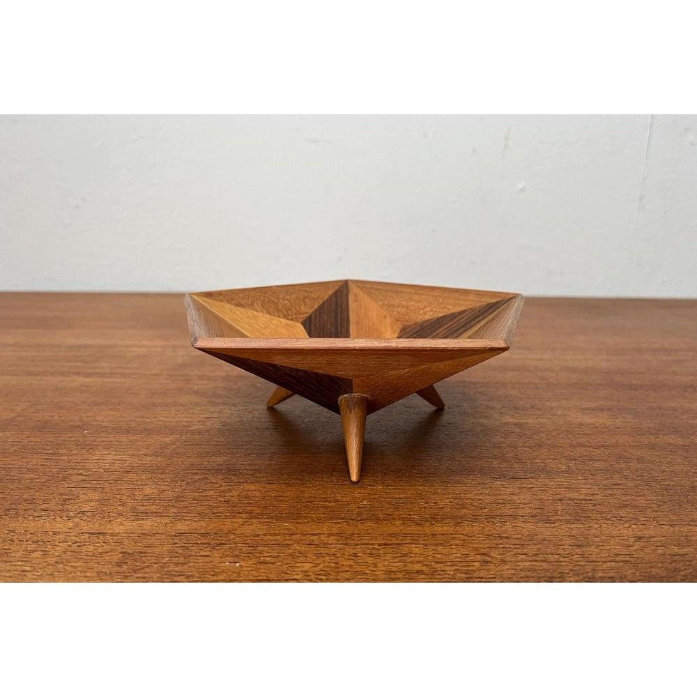 Mid-Century Decorative Wooden Tripod Bowl, 1960s For Sale 5