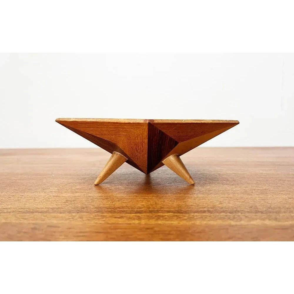 Mid-Century Decorative Wooden Tripod Bowl, 1960s For Sale 6