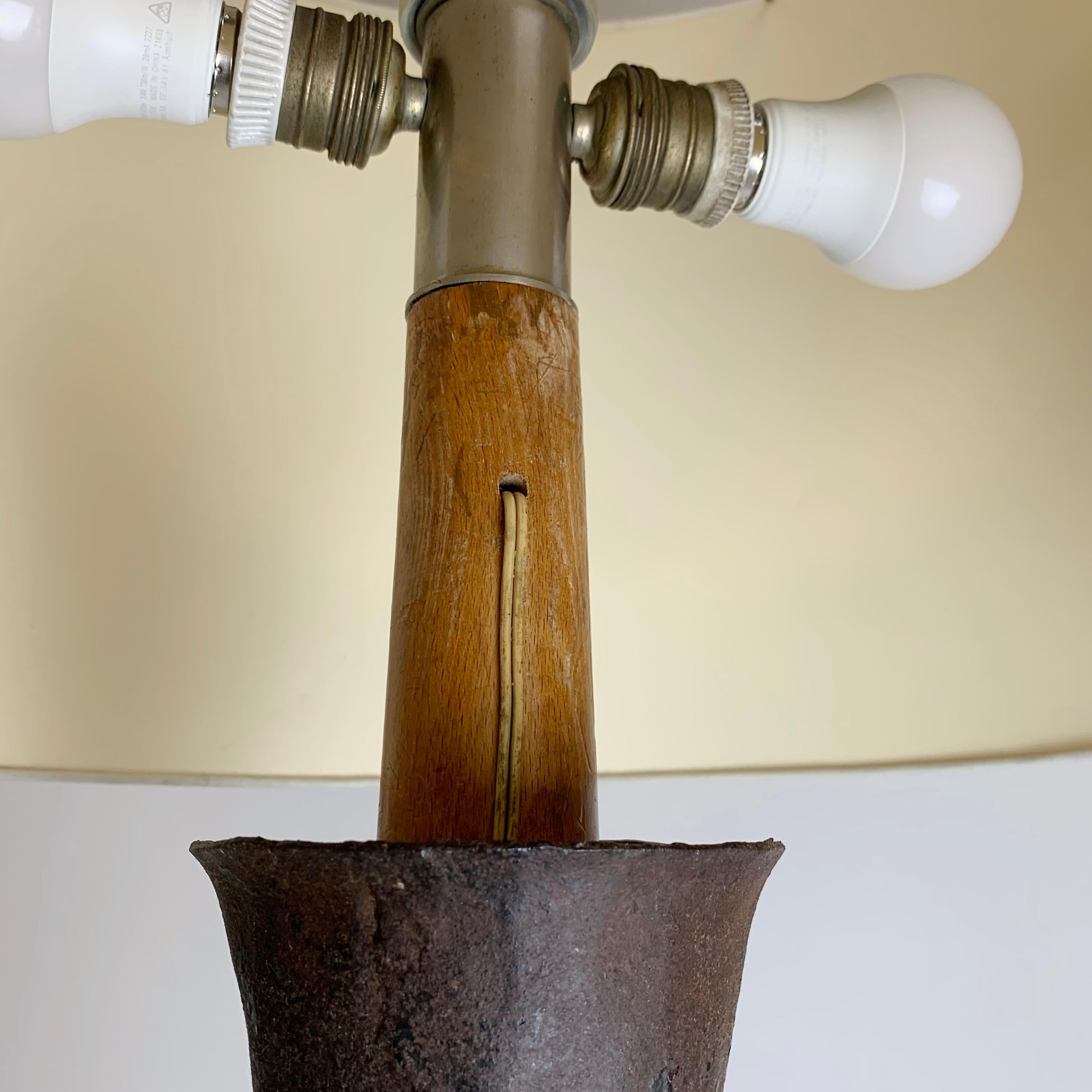 Mid-Century Decorative Wrought Iron Floor Lamp, circa 1950, France. For Sale 10