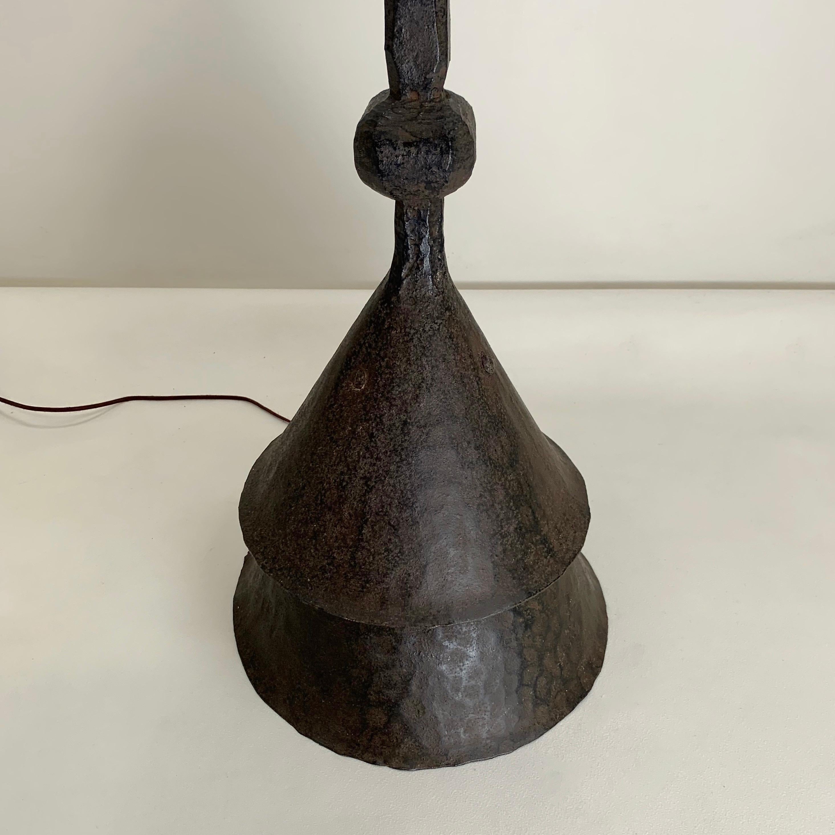 Mid-Century Decorative Wrought Iron Floor Lamp, circa 1950, France. For Sale 2