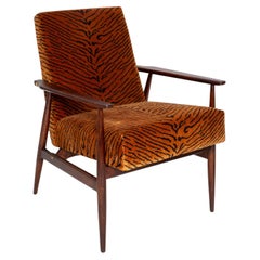 Mid Century Dedar Tiger Velvet Dante Armchair, H. Lis, Europe, 1960s