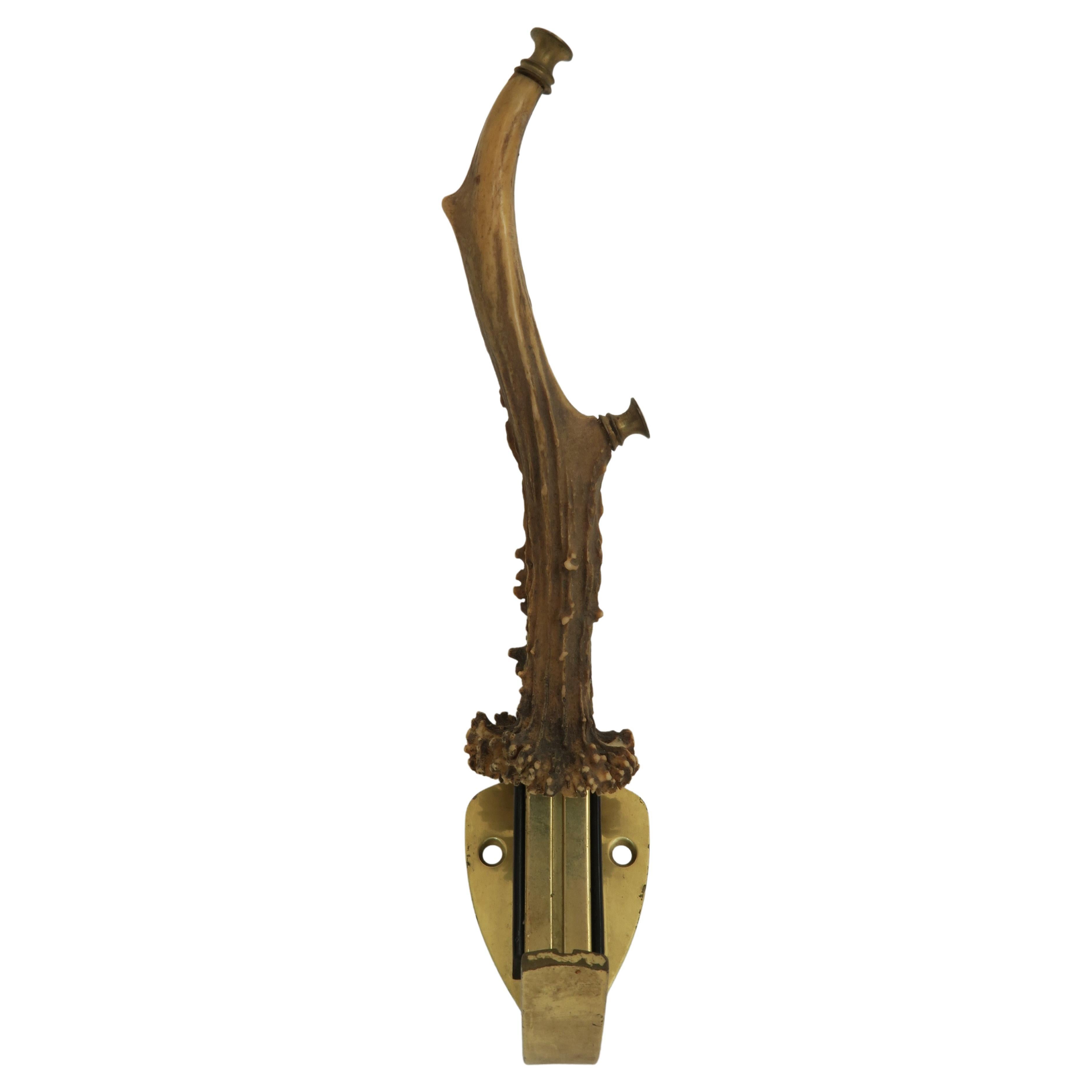 Porte-manteau en bois de cerf du milieu du siècle