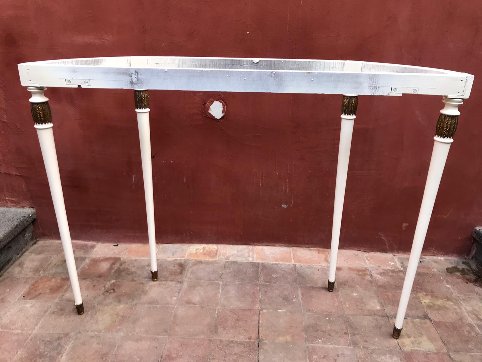 Mid-Century Demi-Lune Console Table, Italy, 1950 For Sale 3
