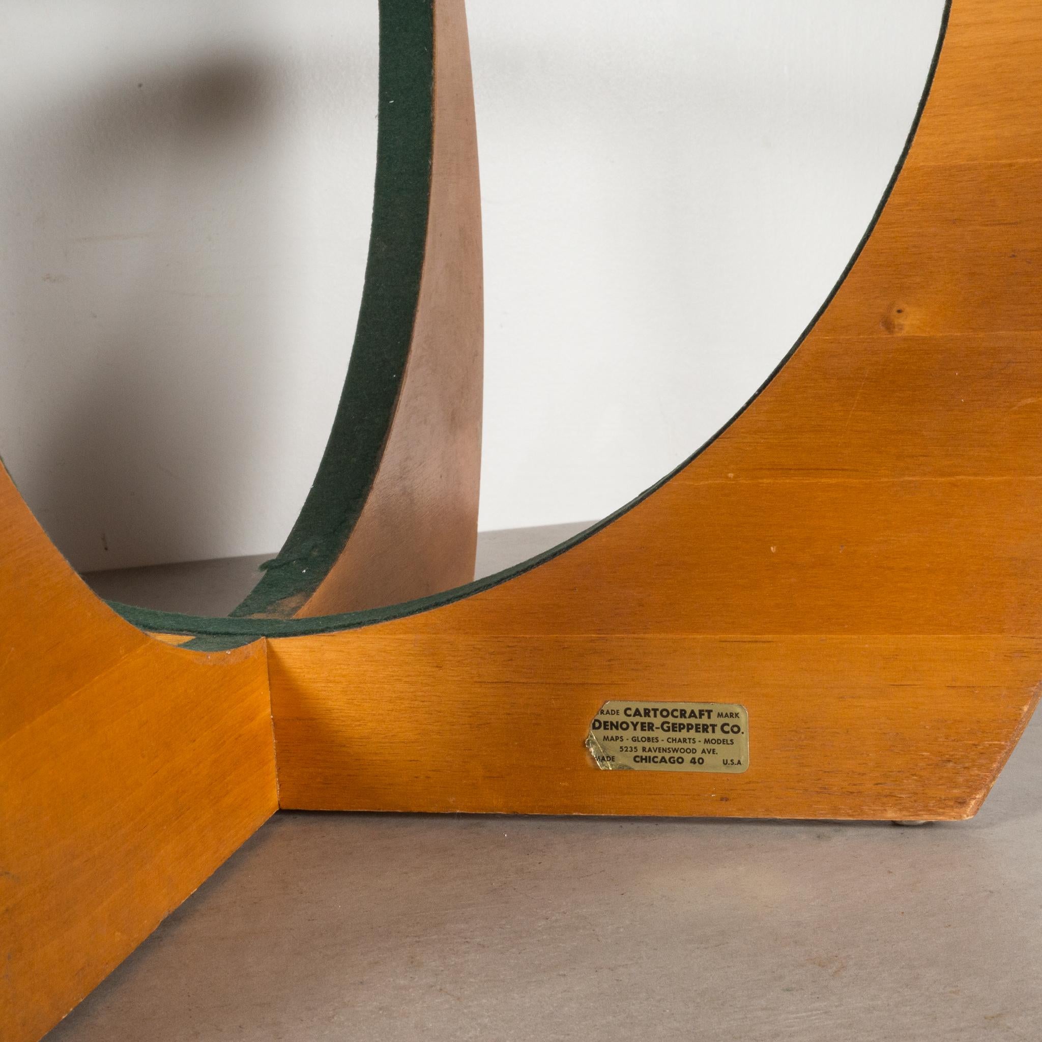 Mid-Century Denoyer-Geppert Globe on Wooden Stand by C.1960 In Good Condition In San Francisco, CA