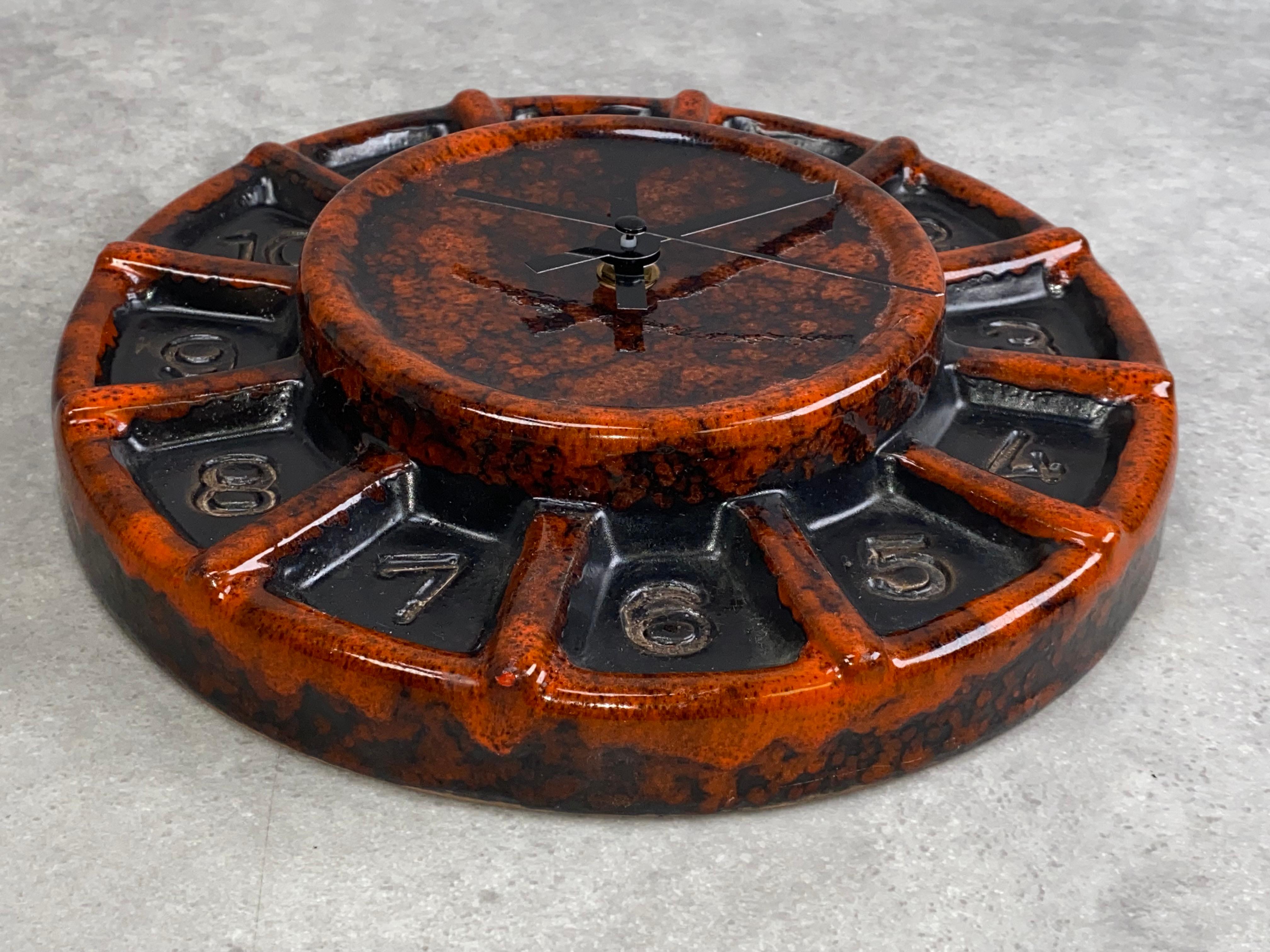 Mid-Century Modern Mid-century desgin wall clock by Tófej For Sale