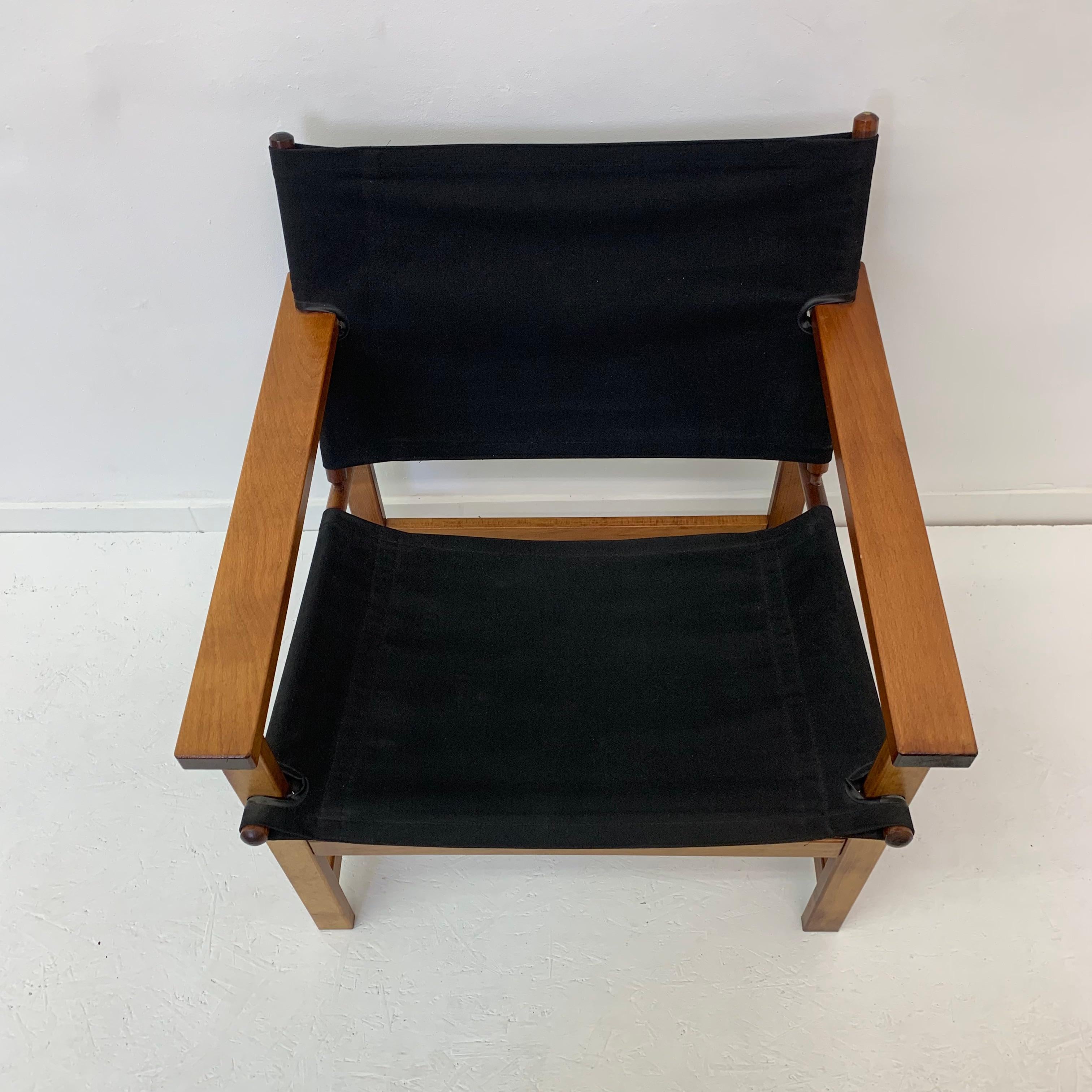 Danish Mid-Century Desgn Safari Chair by Hyllinge Møbler Denmark, 1970’s For Sale