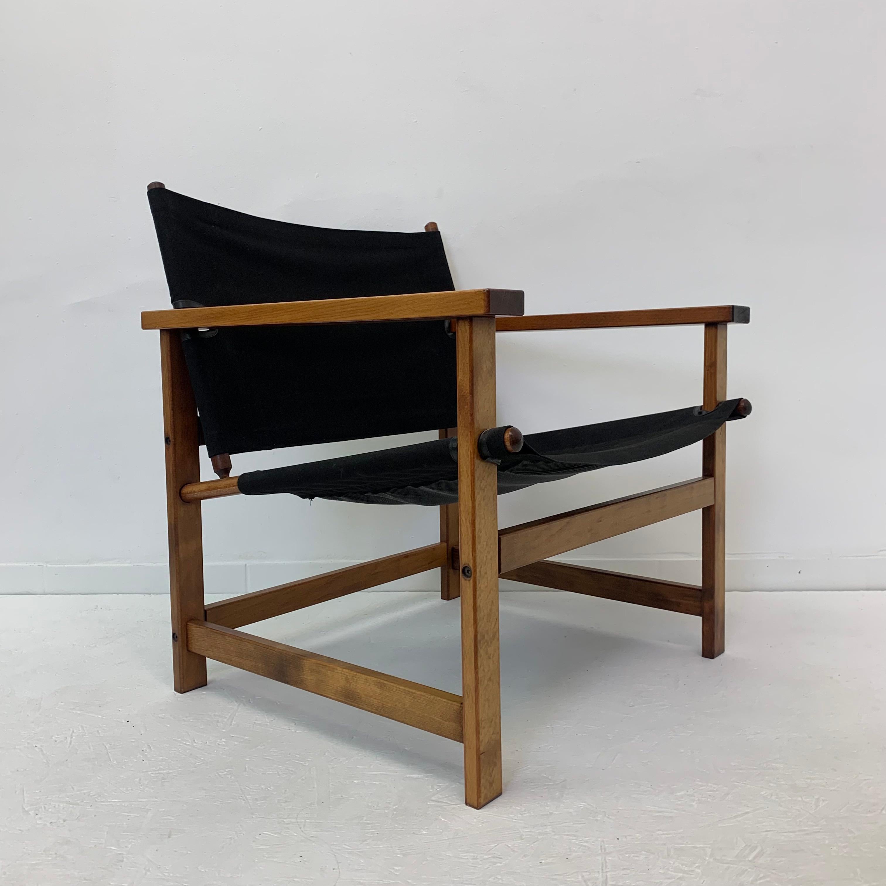 Late 20th Century Mid-Century Desgn Safari Chair by Hyllinge Møbler Denmark, 1970’s For Sale